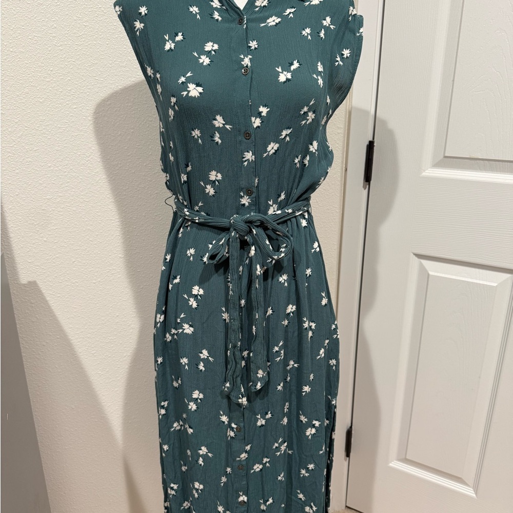 Billabong Green Sleeveless Sundress with Collar